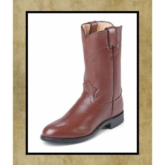 Roper Boots By Justin Classic Tan  Rancher/Cowboy Boot Size 11.5-RARE - Picture 16 of 16